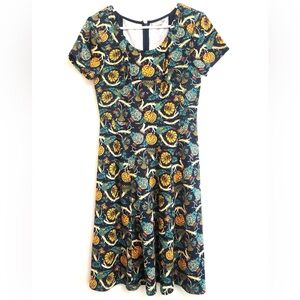eShakti Multicolor Floral Midi Dress
